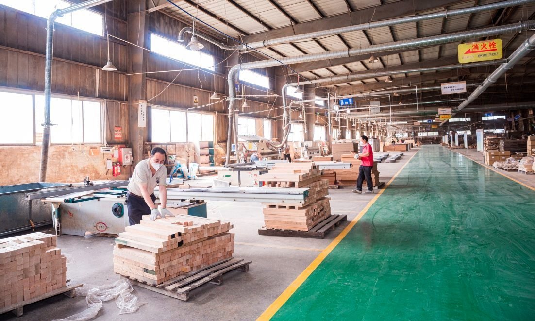 Furniture workshop interior at the Archi production base